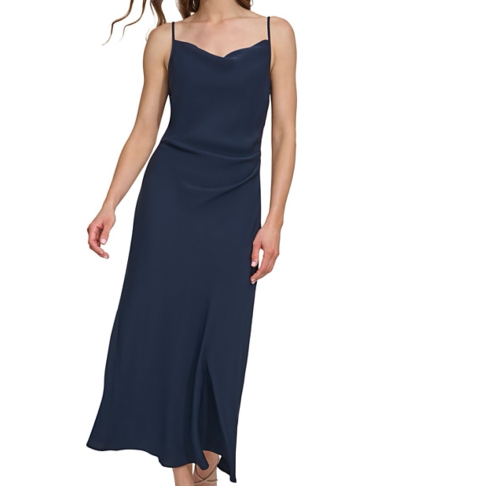 Elegant Navy Blue Slip Dress DKNY size 14 never worn with tags